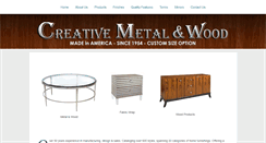 Desktop Screenshot of creativemetalwood.com